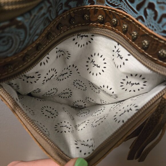 Myra Bag Leather Crossbody Western Chic Cosmic Cowboy - Picture 4 of 6